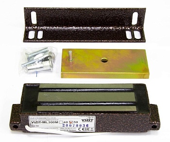 VIZIT-ML300М-40-50 Замок электромагнитный (12VDC, 0,5А, 300кг),встроенный модуль перемагничивания, м